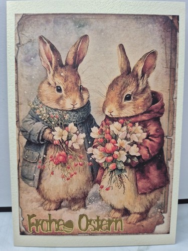Karte frohe ostern hasen - frohe,