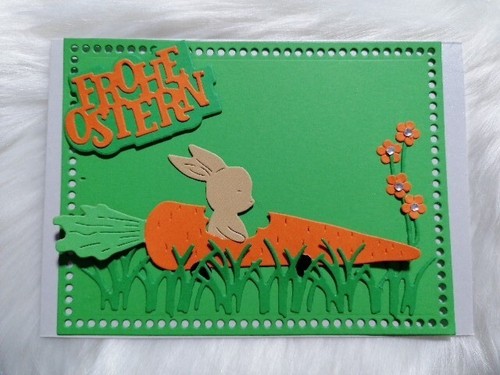 Osterkarten handarbeit hase - osterkarten,