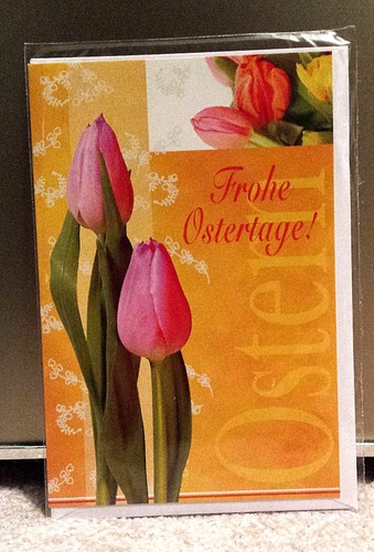 Grußkarte ostern tulpen - grußkarte,