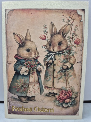 Karte frohe ostern hasen - karte,