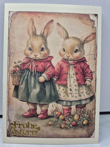 Karte frohe ostern hasen - frohe,