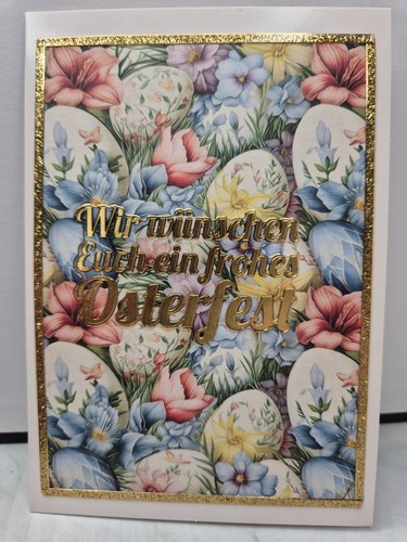 Karte frohe ostern bunte eier - ostern,