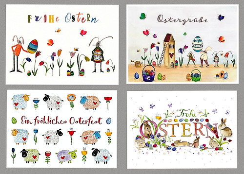 Postkarte frohe ostern hasen - *postkarte*frohe, ostern*hasen