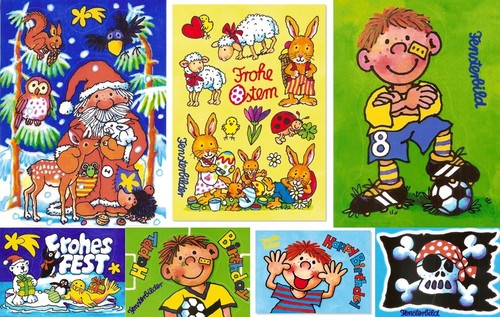 Fensterbild postkarte - postkarte, /