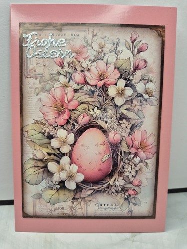 Karte frohe ostern blumen - ostern, ei