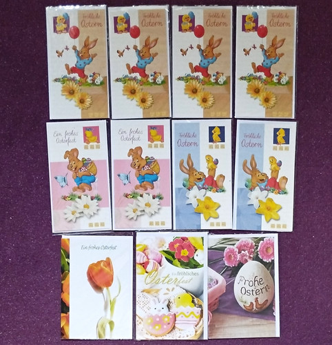 Grußkarten set ostern - grußkarten,