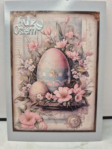 Karte frohe ostern - ostern, blumen