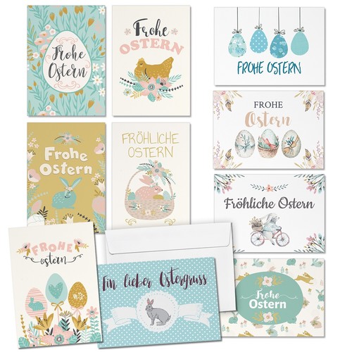 Osterkarten set karten - set, 10