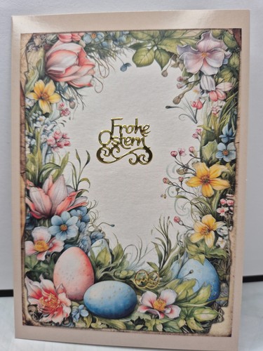 Karte frohe ostern eier blumen - karte,