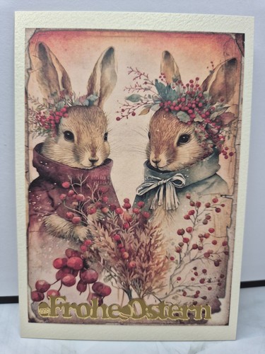 Karte frohe ostern hasen - frohe,