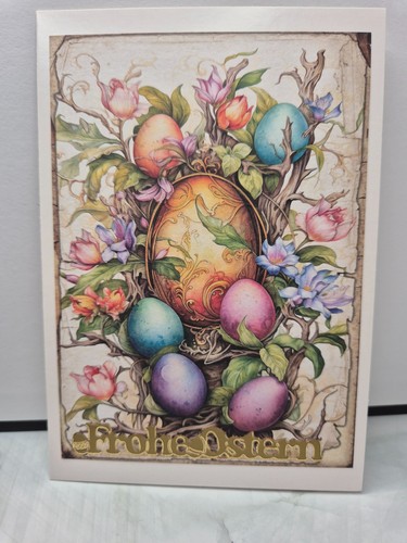 Karte frohe ostern - karte, eier