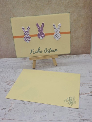 Handgemachte osterkarte hasen - handgemachte,