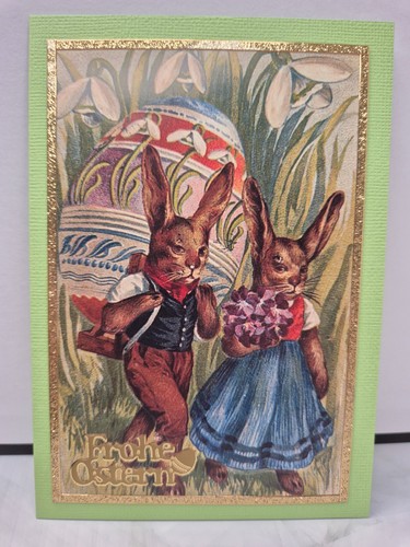 Karte frohe ostern - karte, hasen