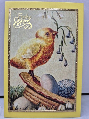 Karte frohe ostern kücken - ostern,