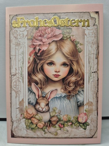 Karte frohe ostern mädchen - frohe,