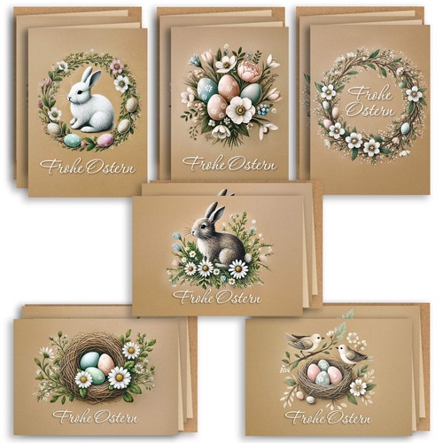 Osterkarten set mit - set,