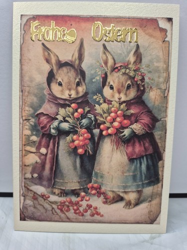 Karte frohe ostern hasen - frohe,